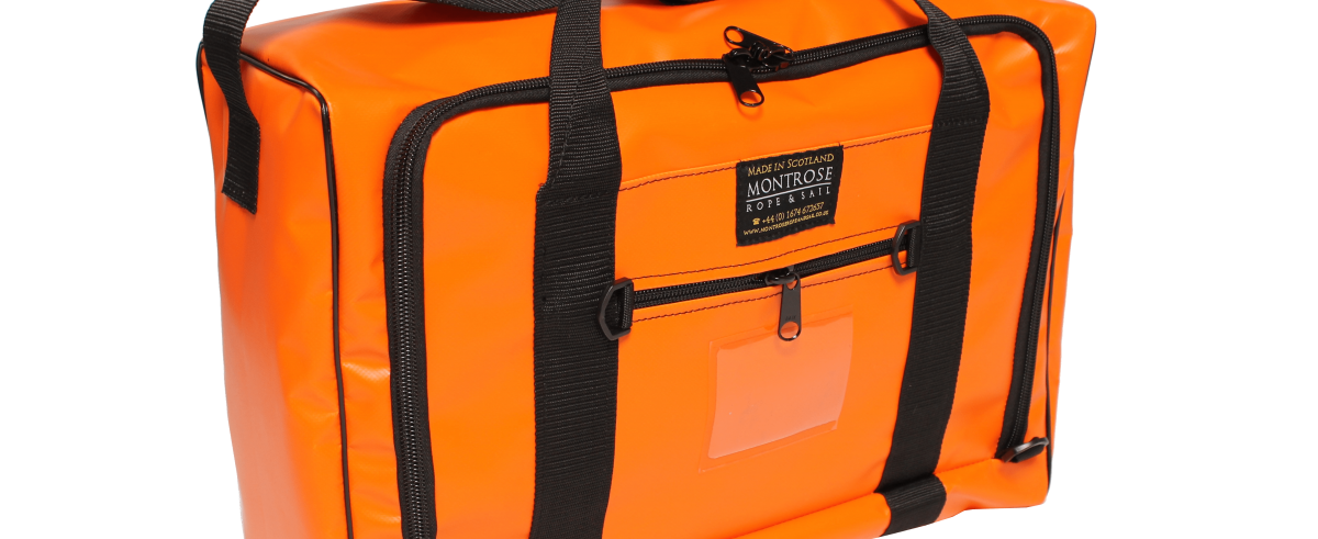 Orange PVC Cabin Bag. Montrose Bag Company