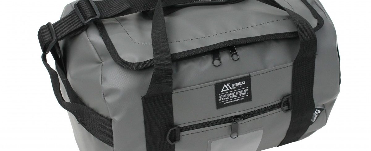 Grey Outdoor Kit Bag made from waterproof PVC