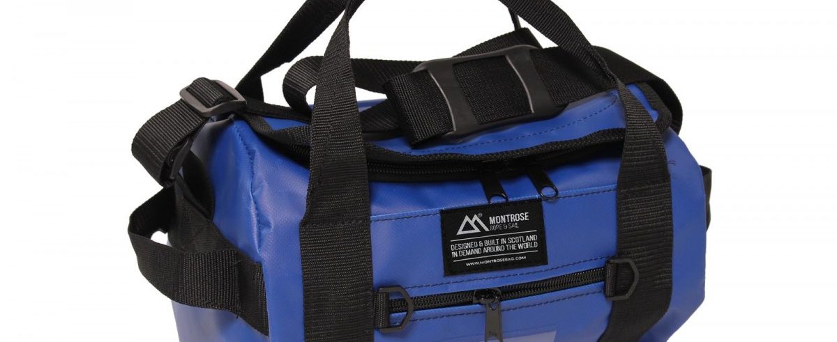 Small Blue Kit Bag made from waterproof PVC